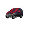 Allextreme NPY5004 Car Body Cover Compatible with Nissan Petrol Custom Fit Dustproof UV Heat Resistant Indoor Outdoor Body Protection (Navy Blue & Red with Mirror)
