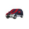 Allextreme SYY5004 Car Body Cover Compatible with Skoda Yeti Custom Fit Dustproof UV Heat Resistant Indoor Outdoor Body Protection (Navy Blue & Red with Mirror)
