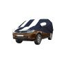 Allextreme TRY5005 Car Body Cover Compatible with Tata Safari Storme Custom Fit Dustproof UV Heat Resistant Indoor Outdoor Body Protection (Navy Blue & White with Mirror)