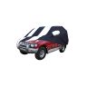 Allextreme MPY5005 Car Body Cover Compatible with Mitsubishi Pajero old Custom Fit Dustproof UV Heat Resistant Indoor Outdoor Body Protection (Navy Blue & White with Mirror)