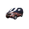 Allextreme MYY5005 Car Body Cover Compatible with Mahindra Xylo Custom Fit Dustproof UV Heat Resistant Indoor Outdoor Body Protection (Navy Blue & White with Mirror)