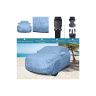 Allextreme LDB5001 Car Body Cover Compatible with Land Rover Discovery Custom Fit Dustproof UV Heat Resistant Indoor Outdoor Body Protection (Blue with Mirror)