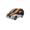Allextreme MPB5003 Car Body Cover Compatible with Mitsubishi New Pajero Custom Fit Dustproof UV Heat Resistant Indoor Outdoor Body Protection (Navy Blue & Orange with Mirror)