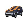 Allextreme LDB5003 Car Body Cover Compatible with Land Rover Discovery Custom Fit Dustproof UV Heat Resistant Indoor Outdoor Body Protection (Navy Blue & Orange with Mirror)