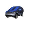 Allextreme LDB5002 Car Body Cover Compatible with Land Rover Discovery Custom Fit Dustproof UV Heat Resistant Indoor Outdoor Body Protection (Navy Blue & Blue with Mirror)