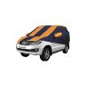 Allextreme TFB5003 Car Body Cover Compatible with Toyota Fortuner Custom Fit Dustproof UV Heat Resistant Indoor Outdoor Body Protection (Navy Blue & Orange with Mirror)