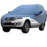 Allextreme FEB5001 Car Body Cover Compatible with Ford Endeavour Custom Fit Dustproof UV Heat Resistant Indoor Outdoor Body Protection (Blue with Mirror)