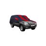 Allextreme HTB5004 Car Body Cover Compatible with Hyundai Terracan Custom Fit Dustproof UV Heat Resistant Indoor Outdoor Body Protection (Navy Blue & Red with Mirror)