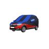 Allextreme TBH5004 Car Body Cover Compatible with Tata Harrier Custom Fit Dustproof UV Heat Resistant Indoor Outdoor Body Protection (Navy Blue & Red with Mirror)