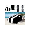 Allextreme LLB5006 Car Body Cover Compatible with Land Rover Free Lander-2 Custom Fit Dustproof UV Heat Resistant Indoor Outdoor Body Protection (Black & White with Mirror)