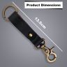 Allextreme EXKCL01 Leather Keychain Loop, Belt Key Holder, Keyring Organizer with Spring Clip, Ring & Strap for Men & Women (Black)