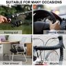 Allextreme EXNHGL1 PU Leather Handlebar Grip Tape, Non-Slip EVA Foam, Durable, Weather Resistant, Waterproof Accessory for Car & Bike (2 Pcs, Black)