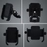 Allextreme EXHMU01 Handle Bar Mount Mobile Cell Phone Holder Cradle Stand 360 Rotation for Motorcycle and Bike (Black)