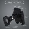 Allextreme EXHMU01 Handle Bar Mount Mobile Cell Phone Holder Cradle Stand 360 Rotation for Motorcycle and Bike (Black)