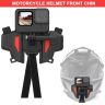 Allextreme ALLEX0A Motorcycle Helmet Front Chin Mount Strap Foldable Holder Compatible for GoPro Hero 10 9 8 7 6 5 Osmo Insta 360 Accessories Cellphone and Action Camera