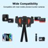 Allextreme ALLEX0A Motorcycle Helmet Front Chin Mount Strap Foldable Holder Compatible for GoPro Hero 10 9 8 7 6 5 Osmo Insta 360 Accessories Cellphone and Action Camera