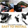AllExtreme EXMIRR2 Universal Motorcycle Rearview Side Mirrors with LED Turn Signal Indicator Adjustable Bike Rear View Mirror for R15 & Other Full Flared Bikes (Amber Yellow)