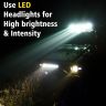 Allextreme EXSS02S LED Headlight Lamp Universal Waterproof Off Road Driving CREE LED Fog Light for Bike, Jeep and Cars (White, Pack - 2)
