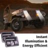 Allextreme EXSS02S LED Headlight Lamp Universal Waterproof Off Road Driving CREE LED Fog Light for Bike, Jeep and Cars (White, Pack - 2)