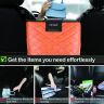 Allextreme EX-IT-01-T Trunk Organizer Backseat Large Anti-Slip Storage Hanging Utility Tool Space Saver Bag for Cars, SUVs & Trucks (Tan)
