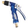 Allextreme High Pressure Water Sprayer Hose Nozzle Heavy Duty, Lawn Garden Spray Front Trigger with Connector (Blue) (MZ-649)