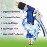 Allextreme High Pressure Water Sprayer Hose Nozzle Heavy Duty, Lawn Garden Spray Front Trigger with Connector (Blue) (MZ-649)