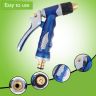 Allextreme High Pressure Water Sprayer Hose Nozzle Heavy Duty, Lawn Garden Spray Front Trigger with Connector (Blue) (MZ-649)