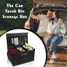 Allextreme EX-IT00 Trunk Organizer with Multi-Compartment, Backseat Organizer, Collapsible Anti-Slip Storage Utility Tool for Space Saver for Cars, SUVs & Trucks (Black, 6 Pockets)