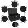 Allextreme EX-IT00 Trunk Organizer with Multi-Compartment, Backseat Organizer, Collapsible Anti-Slip Storage Utility Tool for Space Saver for Cars, SUVs & Trucks (Black, 6 Pockets)