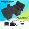 Allextreme M1 Multifunctional Inflatable Car Bed Mattress Universal Car Back Seat Travel Air Inflation with Two Air Pillows, Car Air Pump and Repair Kit (Black)
