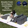 Allextreme M1 Multifunctional Inflatable Car Bed Mattress Universal Car Back Seat Travel Air Inflation with Two Air Pillows, Car Air Pump and Repair Kit (Black)