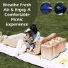 Allextreme M1 Multifunctional Inflatable Car Bed Mattress Universal Car Back Seat Travel Air Inflation with Two Air Pillows, Car Air Pump and Repair Kit (Beige)