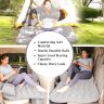Allextreme A2 Multifunctional Inflatable Car Bed Mattress Universal Car Back Seat for Baby Travel Air Inflation with Two Air Pillows, Car Air Pump and Repair Kit (Grey)