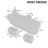 Allextreme A2 Multifunctional Inflatable Car Bed Mattress Universal Car Back Seat for Baby Travel Air Inflation with Two Air Pillows, Car Air Pump and Repair Kit (Grey)