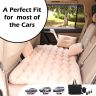 Allextreme A2 Multifunctional Inflatable Car Bed Mattress Universal Car Back Seat for Baby Travel Air Inflation with Two Air Pillows, Car Air Pump and Repair Kit (Beige)