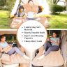 Allextreme A2 Multifunctional Inflatable Car Bed Mattress Universal Car Back Seat for Baby Travel Air Inflation with Two Air Pillows, Car Air Pump and Repair Kit (Beige)