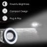 Allextreme EXSS2P Universal Car Projector LED Fog Light COB Halo White Angel Eye Rings for Cars (10W, 2 PCS)