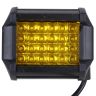 Allextreme EXLEDS1 24 LED Fog Light Bar Waterproof 4 Inch CREE Cube Work Light for Bike Cars and Motorcycle, 72W, Yellow Light (Pack of 1)