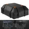 AllExtreme Rooftop Cargo Bag 15 Cubic Feet Foldable Water-resistant Travel Luggage Carrier for All Vehicles (Black)