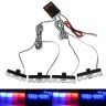 Allextreme EX3EX 4 LED Flash Strobe Lamp Police Emergency Warning Light for Motorcycle Cars and Bike (12W, Set of 4)
