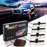 Allextreme EX3EX 4 LED Flash Strobe Lamp Police Emergency Warning Light for Motorcycle Cars and Bike (12W, Set of 4)
