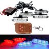 AllExtreme EX3EXS 3 LED Flash Strobe Lamp Police Emergency Warning Light for Motorcycle Cars and Bike (12W, Set of 4)