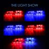 AllExtreme EX3EXS 3 LED Flash Strobe Lamp Police Emergency Warning Light for Motorcycle Cars and Bike (12W, Set of 4)