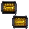 Allextreme EXLEDRS1 34 LED Fog Light Bar Waterproof 4 Inch CREE Cube Work Light for Bike Cars and Motorcycle, 72W, Yellow Light (PACK-2)