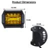 Allextreme EXLEDRS1 34 LED Fog Light Bar Waterproof 4 Inch CREE Cube Work Light for Bike Cars and Motorcycle, 72W, Yellow Light (PACK-2)