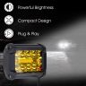 Allextreme EXLEDRS1 34 LED Fog Light Bar Waterproof 4 Inch CREE Cube Work Light for Bike Cars and Motorcycle, 72W, Yellow Light (PACK-1)