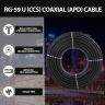 Allextreme Coaxial Cable RG-59 U with CCS (Copper Clad Steel) Good for CCTV Installation Security System Digital Coax Audio Cable- 30 Mtrs