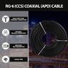 Allextreme RG-6(CCS) APD Coaxial Dual Shield Cable Superior Electrical Performance for DTH, Broadband and Computer Network -60 Mtr