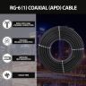 Allextreme RG-6(1) Coaxial (APD) with Standard Copper Conductor Used in Transmission of Communication Signal Suitable for Commercial Projects (30M, Black)