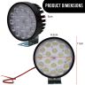 Allextreme EXF18L1 18 LED Round Fog Light Spot Beam Waterproof Pod Driving Work Lamp for Motorcycle and Cars (27W, White Light, 1 Pc)